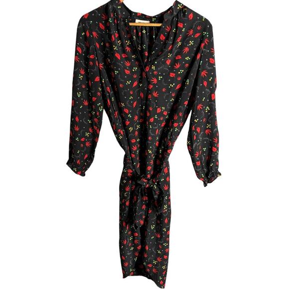 Zadig & Voltaire Render Print Silk Dress Black / Red Size XS - Picture 1 of 4